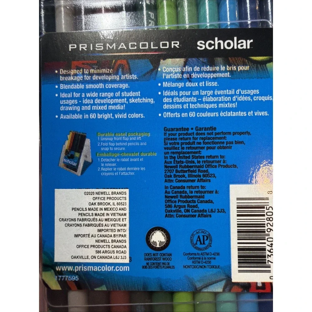 Prismacolor Scholar Colored Pencil 24 Piece Set 92805 Brand New